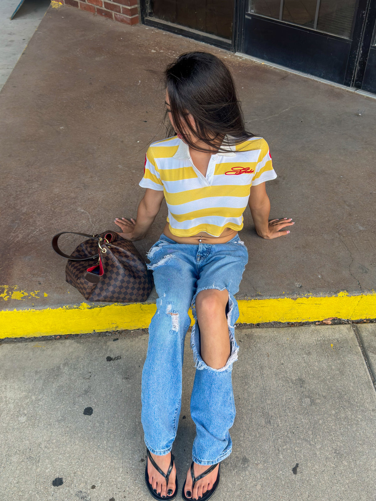 “Contrast” # 8 Yellow Polo Tee